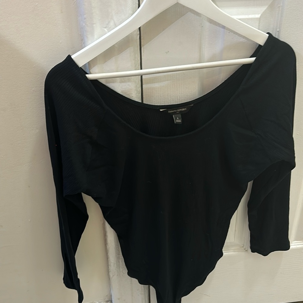 Black bodysuit top